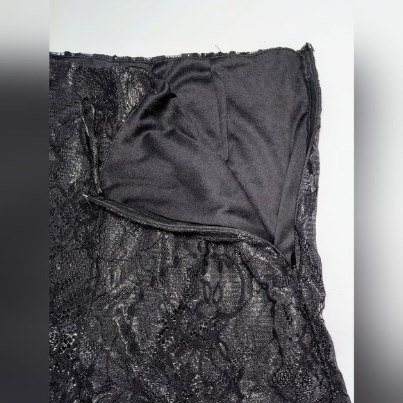The Sang Black High-Waisted Shimmery Floral  Lace Whimsigoth Sexy Booty Shorts L - Picture 9 of 10